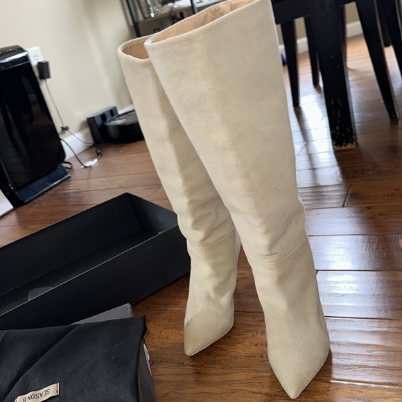 Yeezy knee high boots beige size 39 season8 RARE! - Picture 9 of 11